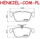 Klocki hamulcowe MIKODA 76011 - AUDI A3 Limousine (8YS) A3 Sportback (8YA) A3 Allstreet (8YH) CUPRA LEON (KL1, KU1) LEON Sportstourer (KL8, KU8) FORMENTOR (KM7) FORD TOURNEO CONNECT TRANSIT CONNECT FURGON / MPV SEAT LEON (KL1) LEON Sportstourer (KL8)SKODA OCTAVIA IV (NX3, NN3) OCTAVIA IV Combi (NX5) VW CADDY CALIFORNIA V Camper (SBB,SBJ) CADDY V Furgon/MPV (SBA, SBH) GOLF VIII (CD1)GOLF VIII Variant (CG5)GOLF ALLTRACK VIII (CG5) - OŚ TYLNA