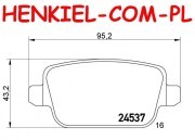 Tarcze hamulcowe pełne MIKODA 2430 + KLOCKI MIKODA 70745 - VOLVO S80 II (124) V70 III (135) XC70 II (136) - OŚ TYLNA