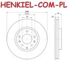 Tarcze hamulcowe wentylowane MIKODA 1348 + KLOCKI BREMBO P54059 - MAZDA CX-7 (ER) - OŚ PRZEDNIA