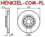 Tarcze hamulcowe wentylowane MIKODA 0360 + KLOCKI QUARO QP8877C ceramiczne - ALFA ROMEO 166 - OŚ PRZEDNIA