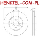 Tarcza hamulcowa wentylowana MIKODA 1821 - MINI MINI (R50, R53) MINI Convertible (R52) - OŚ PRZEDNIA