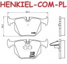 Tarcze hamulcowe wentylowane MIKODA 0445 + KLOCKI MIKODA 70449 + CZUJNIK HART 526123 - BMW 7 (E65,E66,E67) - OŚ TYLNA