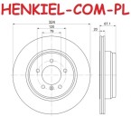 Tarcze hamulcowe wentylowane MIKODA 0445 + KLOCKI FERODO FDB1483 - BMW 7 (E65, E66, E67) - OŚ TYLNA