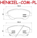 Klocki hamulcowe ATE 13.0460-5615.2 - TOYOTA AVENSIS Sedan (_T27_) AVENSIS Kombi (_T27) VERSO (_R2_) VERSO VAN (_R2_) - OŚ PRZEDNIA