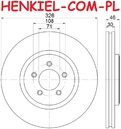 Tarcza hamulcowa wentylowana MIKODA 1846 - DAIMLER SUPER EIGHT (X350) JAGUAR S-TYPE II (X200) XF I (X250) XF SPORTBRAKE (X250) XJ (X350, X358) XK II Coupe (X150) XK II Kabriolet (X150) - OŚ PRZEDNIA