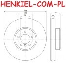 Tarcza hamulcowa wentylowana MIKODA 0470 - BMW 5 (E60) 5 Touring (E61) 6 (E63) 6 Kabriolet (E64) - OŚ PRZEDNIA