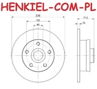 Tarcza hamulcowa pelna z piastą TEXTAR 92153800 = 982001538 - SEAT TOLEDO I (1L) VW CORRADO (53I) GOLF III (1H1) PASSAT (3A2, 35I) VENTO (1H2) - OŚ TYLNA