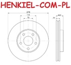 Tarcze hamulcowe wentylowane MIKODA 1317  + KLOCKI QAURO QP3552C ceramiczne - MAZDA 3 (BK) - OŚ PRZEDNIA