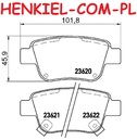 Klocki hamulcowe TEXTAR 2362002 - TOYOTA AVENSIS (_T25_) AVENSIS Kombi (_T25_) AVENSIS Sedan (_T25_) COROLLA Verso (ZER_,ZZE12_,R1_) PREVIA (_R3_) - OŚ TYLNA