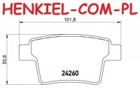 Klocki hamulcowe TEXTAR 2426001 FORD MONDEO III (MK3) JAGUAR X-TYPE (X-400) - OŚ TYLNA