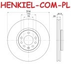 Tarcza hamulcowa wentylowana TRW DF4549 - OPEL SIGNUM VECTRA C GTS SAAB 9-3 - OŚ PRZEDNIA