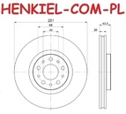 Tarcza hamulcowa wentylowana MIKODA 4306 - FIAT TIPO Sedan (356_) TIPO Hatchback (356_) TIPO Kombi (356_) - OŚ PRZEDNIA