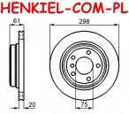 Tarcze hamulcowe wentylowane MIKODA 0430 + KLOCKI QUARO QP2514C ceramiczne - BMW 5 (E39) - OŚ TYLNA