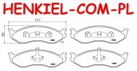 Klocki hamulcowe ATE 13.0460-5897.2 - JEEP CHEROKEE (XJ) COMANCHE (MJ) GRAND CHEROKEE I (ZJ) WRANGLER I (YJ, SJ_) WRANGLER II (TJ) KIA CARNIVAL I (UP) - OŚ PRZEDNIA