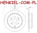 Tarcze hamulcowe pełne MIKODA 0853 + KLOCKI MIKODA 70853 - HONDA CR-V III (RE) CR-V IV (RE) - OŚ TYLNA