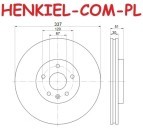 Tarcze hamulcowe wentylowane MIKODA 1655 + KLOCKI QUARO QP8945C ceramiczne - OPEL INSIGNIA SAAB 9-5 - OŚ PRZEDNIA