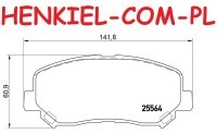 Klocki hamulcowe TEXTAR 2556401 - MAZDA CX-5 (KE,GH) - OŚ PRZEDNIA