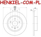 Tarcze hamulcowe pełne MIKODA 1651 + KLOCKI SAMKO 5SP1575 - CHEVROLET CRUZE (J300,J305,J308) TRAX OPEL ASTRA J MOKKA - OŚ TYLNA