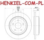 Tarcza hamulcowa pełna BREMBO 08.A863.10 - 08.A863.11 - JEEP COMMANDER (XK) GRAND CHEROKEE III (WH, WK) - OŚ TYLNA