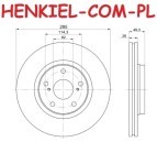 Tarcze hamulcowe wentylowane MIKODA 2249 GT + KLOCKI QUARO QP2599C CERAMICZNE - TOYOTA COROLLA Sedan (_E15_) - OŚ PRZEDNIA