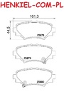 Tarcze hamulcowe pełne MIKODA 1343 + KLOCKI BREMBO P49049 - MAZDA 3 (BM, BN)  - OŚ TYLNA