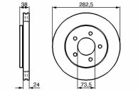 Tarcza hamulcowa wentylowana BREMBO 09.7367.14  - CHRYSLER VOYAGER II GS - OŚ PRZEDNIA