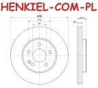 Tarcze hamulcowe wentylowane MIKODA 1450 + KLOCKI MIKODA 71450 - MERCEDES KLASA A (W169) KLASA B (W245) - OŚ PRZEDNIA