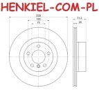 Tarcze hamulcowe wentylowane MIKODA 0466 + KLOCKI ICER 182004 - BMW X3 (F25) X4 (F26) - OŚ TYLNA