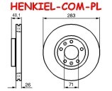 Tarcza hamulcowa wentylowana MIKODA 0557 - PEUGEOT 407 508 607 - OŚ PRZEDNIA