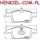 Klocki hamulcowe TEXTAR 2238601 - VOLVO XC60 I (156) - OŚ PRZEDNIA