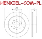 Tarcze hamulcowe wentylowane MIKODA 1351 + BREMBO P49041 - MAZDA CX-7 (ER) - OŚ TYLNA