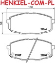 Klocki hamulcowe BREMBO P30034 - HYUNDAI i30 (FD) KIA CARENS II (FJ) CEED (ED) PRO CEED (ED) - OŚ PRZEDNIA