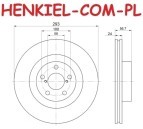 Tarcza hamulcowa wentylowana MIKODA 2125 - SUBARU FORESTER IMPREZA OUTBACK - OŚ PRZEDNIA 