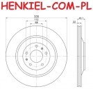 Tarcze hamulcowe wentylowane MIKODA 0297 + KLOCKI TEXTAR 2332601 - AUDI A8 (4E2, 4E8) - OŚ TYLNA