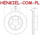 Tarcza hamulcowa wentylowana MIKODA 2517 - JEEP CHEROKEE (KJ) LIBERTY - OŚ PRZEDNIA