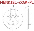 Tarcze hamulcowe wentylowane MIKODA 1616 + KLOCKI KRAFT 6001610 - OPEL OMEGA B - OŚ PRZEDNIA