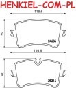 Klocki hamulcowe ATE 13.0470-2769.2 ceramiczne  - AUDI A6 (4G2, 4GC, C7) A7 Sportback (4GA, 4GF) A8 (4H2, 4H8, 4HC, 4HL) PORSCHE MACAN (95B) - OŚ TYLNA