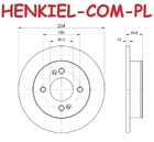 Tarcza hamulcowa pełna MIKODA 1184 - HYUNDAI i10 II (BA, IA) i10 II Cargo (BA, IA) i10 II Sedan i10 III (AC3, AI3) i10 III Sedan (AI3) - OŚ TYLNA