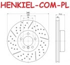 Tarcza hamulcowa wentylowana MIKODA 0477 GT nawiercana, nacinana, kolor: czarny - BMW 1 (F20, F21) 2 (F22,F23, F87) 3 (F30, F31, F34, F35, F80) 4 (F32, F33, F36, F82, F83) - OŚ PRZEDNIA