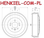 Bębny hamulcowe MIKODA 9447 + SZCZĘKI BREMBO S85542 - VW AMAROK (2HA, 2HB, S1B, S6B, S7A, S7B) - OŚ TYLNA