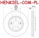 Tarcza hamulcowa wentylowana MIKODA 1127 - KIA SPORTAGE (JE_, KM_) - OŚ PRZEDNIA