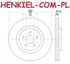 Tarcza hamulcowa wentylowana BREMBO 09.N246.21 - JEEP GRAND CHEROKEE IV (WK, WK2) - OŚ PRZEDNIA