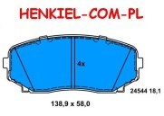 KLOCKI HAMULCOWE BOSCH 0986494375 - MAZDA CX-7 CX-9 - OŚ PRZEDNIA