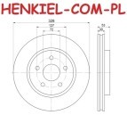 Tarcze hamulcowe wentylowane MIKODA 2528 + KLOCKI QUARO QP1234C ceramiczne - JEEP COMMANDER (XK) GRAND CHEROKEE III (WH,WK) - OŚ PRZEDNIA