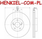 Tarcze hamulcowe wentylowane MIKODA 2238 + KLOCKI FERODO FDB1648 - TOYOTA AVENSIS (_T25_) - OŚ PRZEDNIA