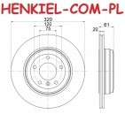 Tarcze hamulcowe wentylowane MIKODA 0442 + KLOCKI SAMKO 5SP1194 - BMW 5 (E60, E61) 6 (E63, E64) - OŚ TYLNA