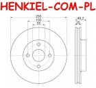 Tarcza hamulcowa wentylowana QUARO QD6274 z powłoką antykorozyjną - TOYOTA COROLLA (_E12_) - OŚ PRZEDNIA