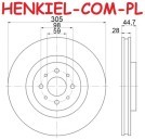 Tarcze hamulcowe wentylowane MIKODA 0388 + KLOCKI LPR 05P1671 - ALFA ROMEO MITO (955_) - OŚ PRZEDNIA