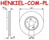 Tarcze hamulcowe wentylowane MIKODA 1142 + KLOCKI QUARO QP4128C ceramiczne - HYUNDAI SANTA FE I (SM) II (CM) - OŚ PRZEDNIA