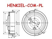 BĘBEN HAMULCOWY MIKODA 9311 -  RENAULT MEGANE ( grandtour , scenic ) SCENIC - OŚ TYLNA